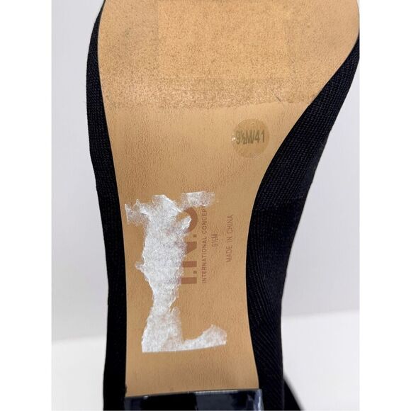 INC International Concepts Sock Booties 9.5 Black Pull On Style Stiletto Heel - Picture 8 of 10